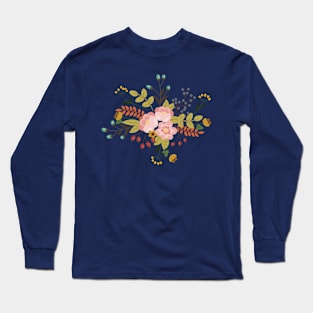 Woodland Flowers - Blue Long Sleeve T-Shirt